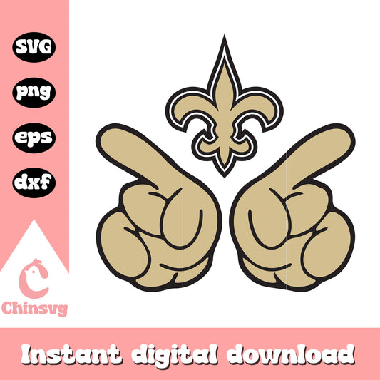 Nfl new orleans saints hand design svg, new orleans saints new logo svg