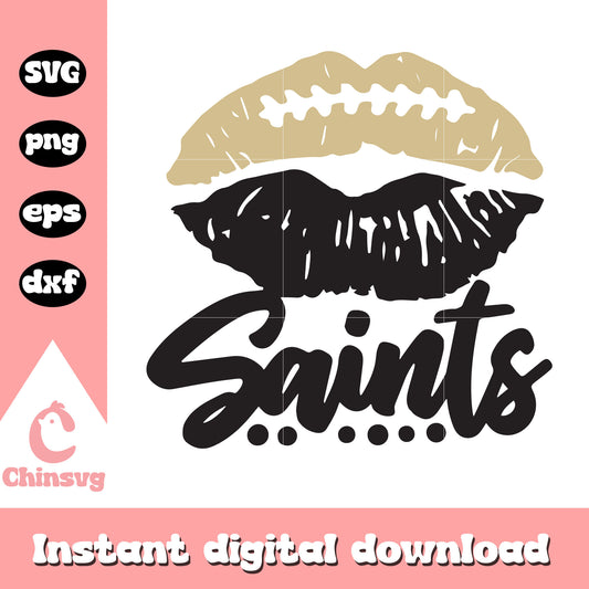 Nfl new orleans saints lips saints svg, new orleans saint logos svg