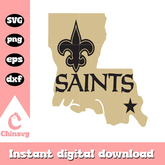 Nfl new orleans saints map logo svg, the new orleans saints logo svg