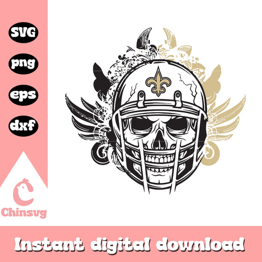 Nfl new orleans saints skull helmet design svg, new orleans saints helmet logos svg