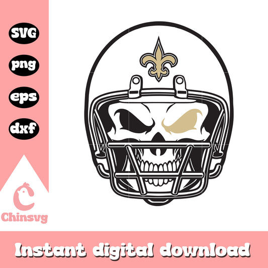 Nfl new orleans saints skull helmet svg, new orleans saints helmet logo svg