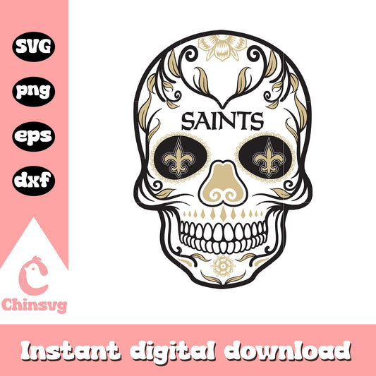 Nfl new orleans saints skull svg, old new orleans saints logo​ svg