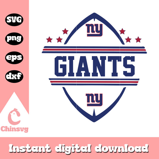 Nfl new york giants american logo clipart svg, ny giants logo svg