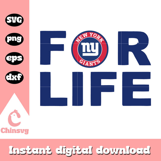 Nfl new york giants team for life logo svg, ny giants old logo svg
