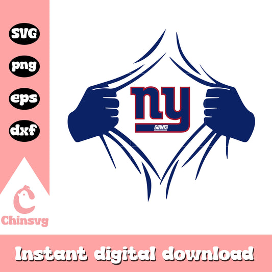 Nfl new york giants team ny in my heart svg, ny giants logo pictures svg