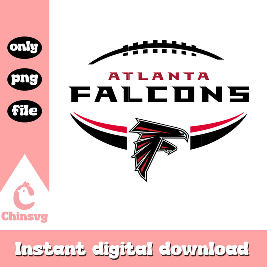 Nfl sport atlanta falcons ball shaped logo svg, retro atlanta falcons logo svg