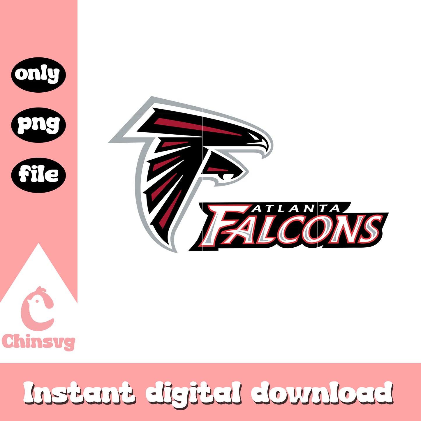 Nfl sport atlanta falcons sticker svg, atlanta falcons logo design svg