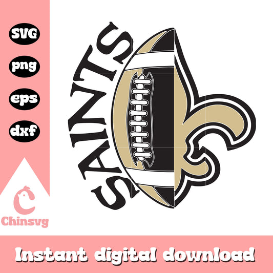 Nfl sport new orleans saints design svg, no saints football svg