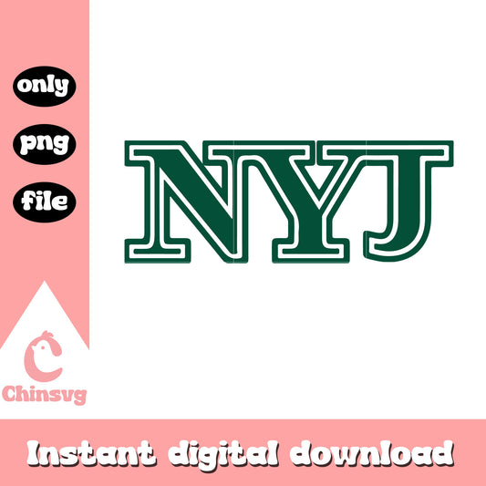 Nfl sport nyj font design svg, new york jets vintage logo svg