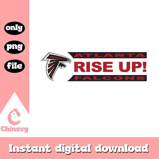 Nfl team atlanta falcons rise up design svg, atlanta falcons retro logo svg