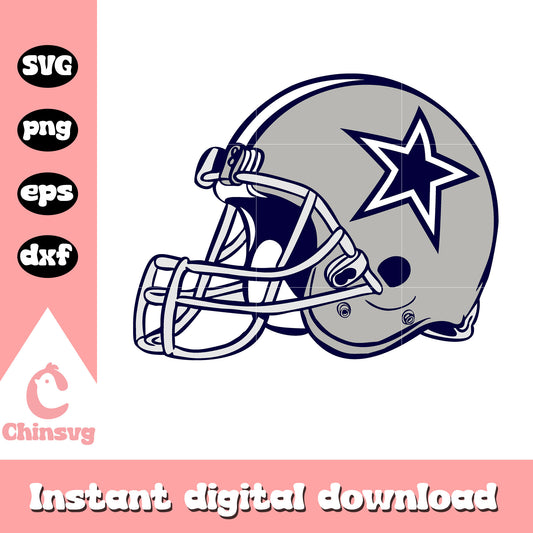 Nfl team dallas cowboys helmet logo svg, nfl dallas helmet svg