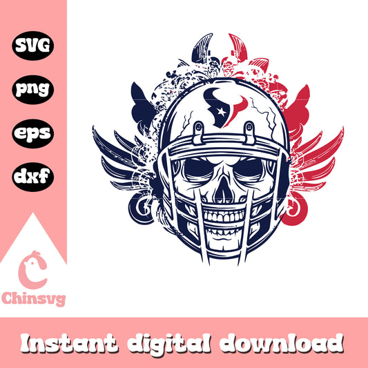 Nfl team houston texans skull helmet design svg, houston texans helmet logo svg