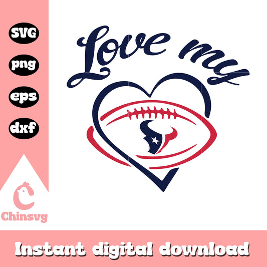 Nfl team love my houston texans logo svg, houston texans football history svg