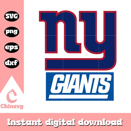 Nfl team ny giants football design svg, old ny giants logo svg