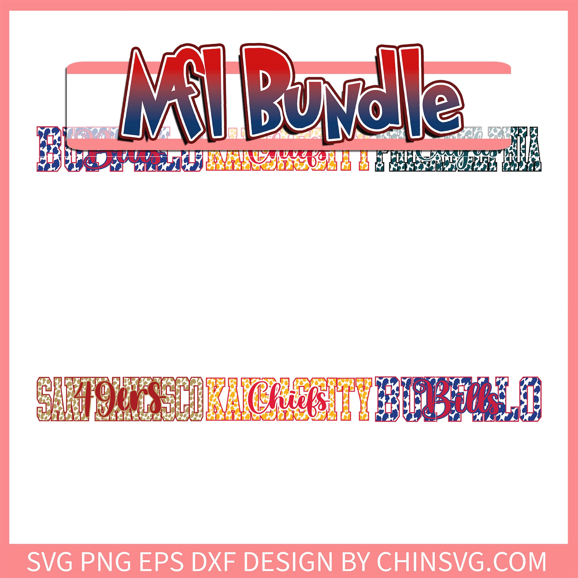 Nfl team text dairy cow pattern bundle svg, nfl teams svg