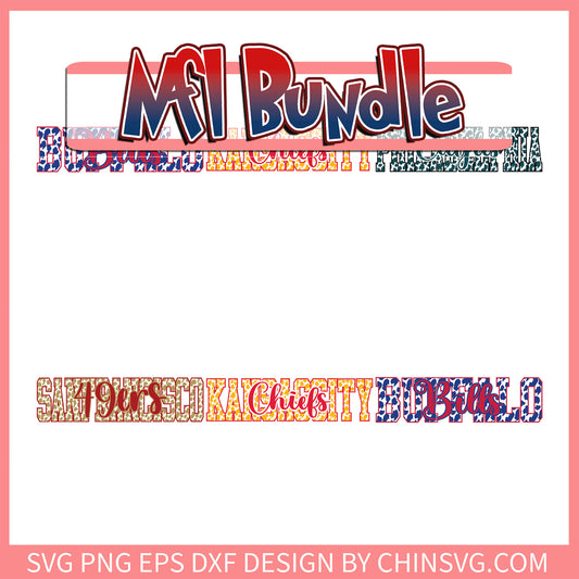 Nfl team text dairy cow pattern bundle svg, nfl teams svg