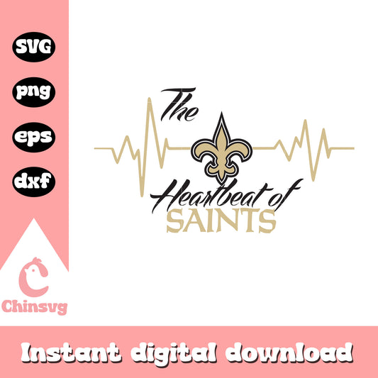 Nfl the heartbeat of new orleans saints svg, old new orleans saints logo svg