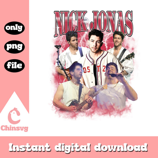 Nick jonas singing lightning design png, nick jonas png