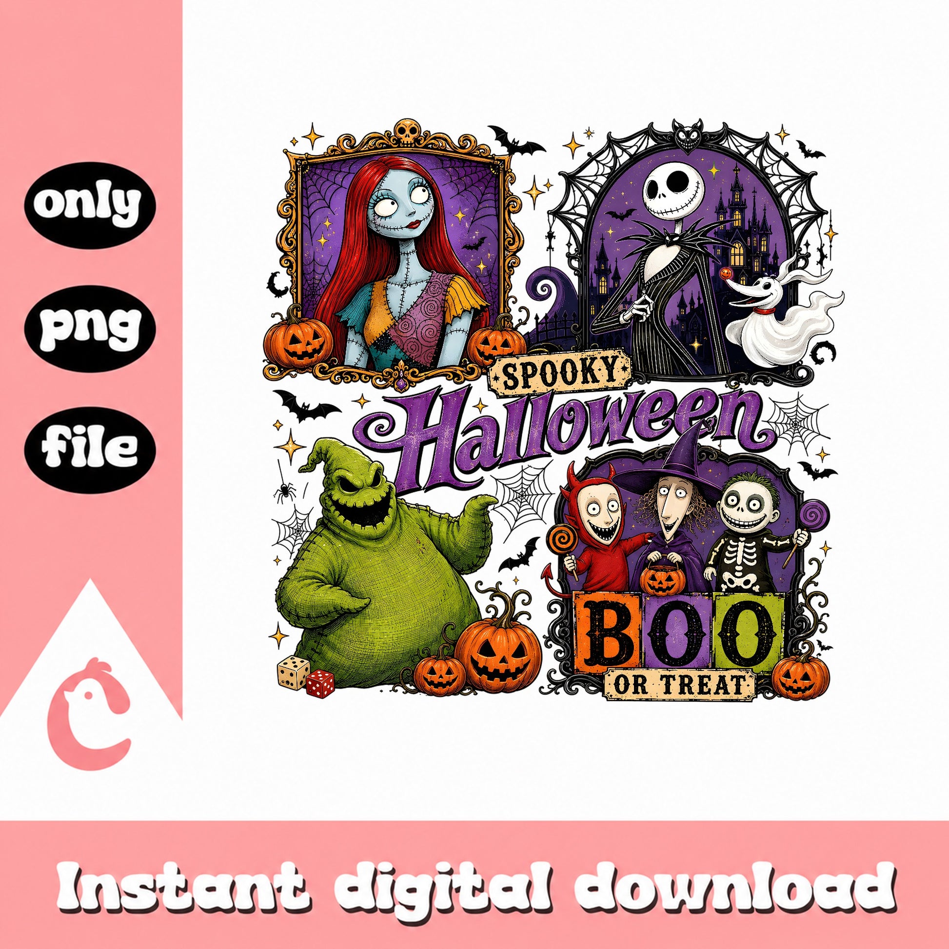 Nightmare Before Christmas PNG, Spooky Halloween Bundle, PNG File