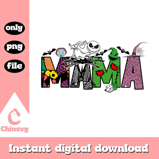 Nightmare before christmas mama design png, cartoon png, mama png