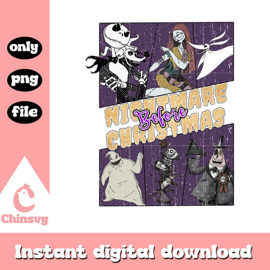 Nightmare before christmas movie design png, night before christmas png