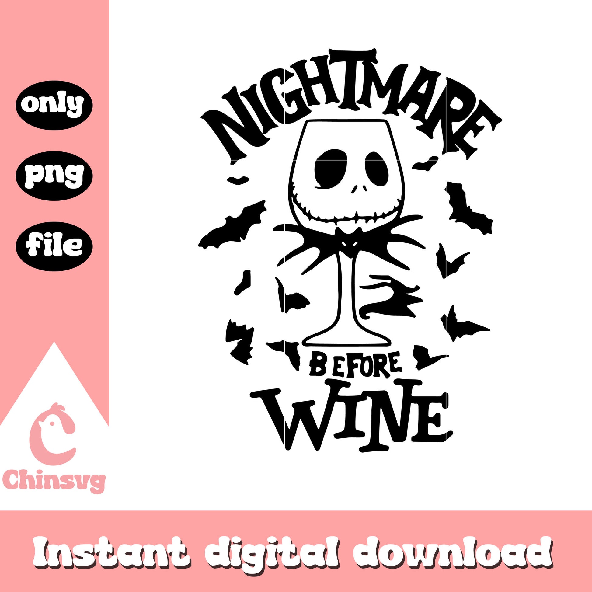 Nightmare before wine jack face glass png, jack skellington png 