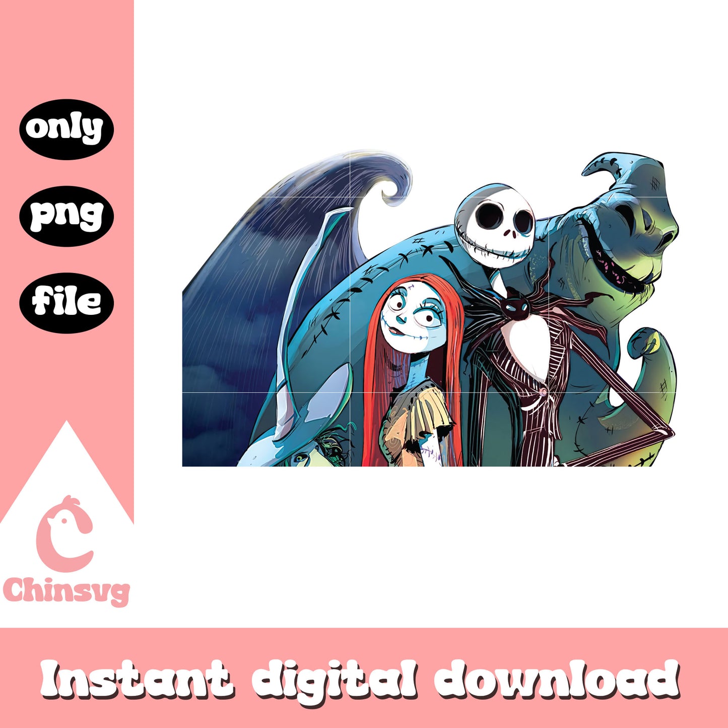 Nightmare characters gothic art png, nightmare before christmas cartoon png