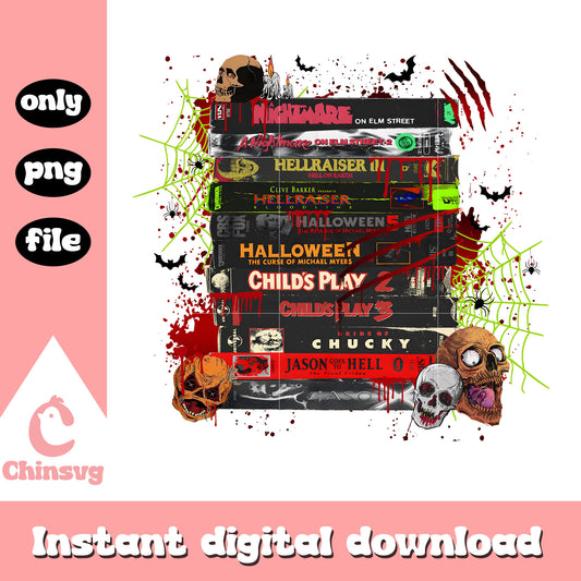 Nightmare halloween stack of books png, halloween books png