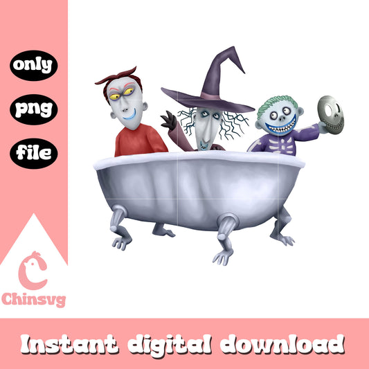 Nightmare lock shock barrel cartoon png, lock shock barrel png