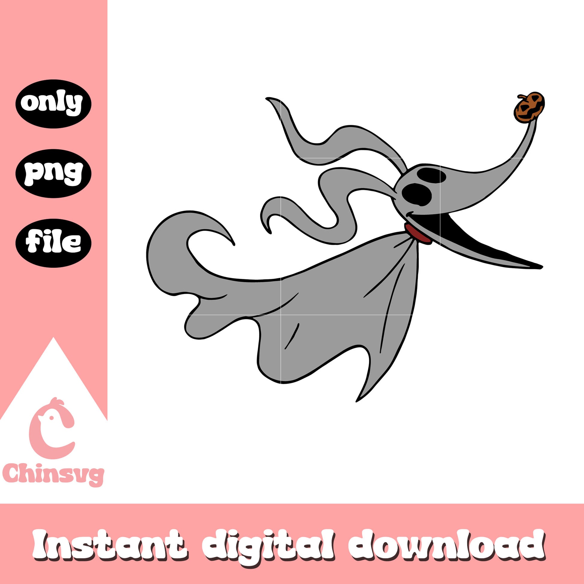 Nightmare movie zero cartoon png, zero of night before christmas png