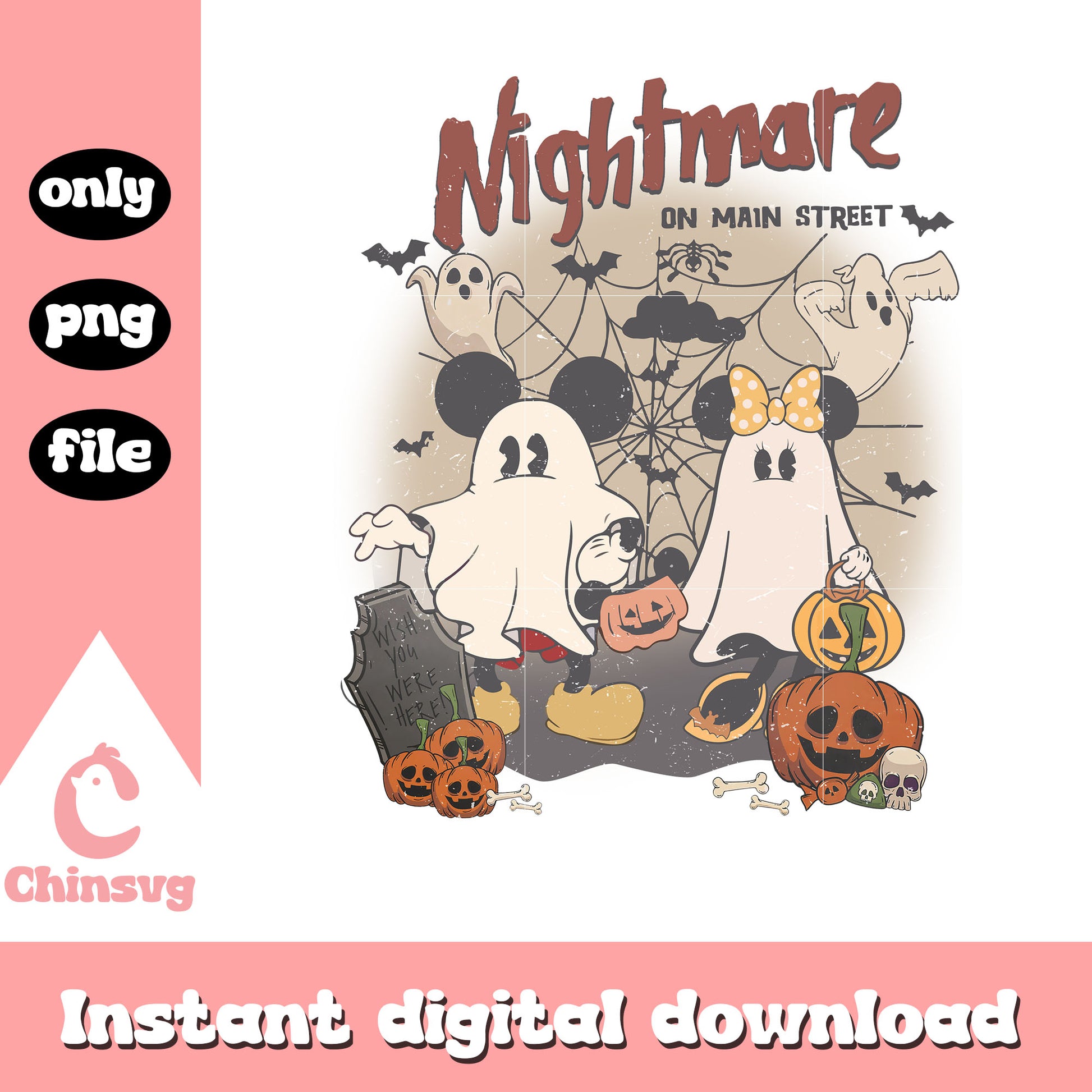 Nightmare on main street mickey and minnie png, mickey minnie png