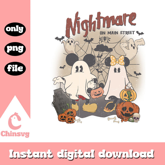 Nightmare on main street mickey and minnie png, mickey minnie png