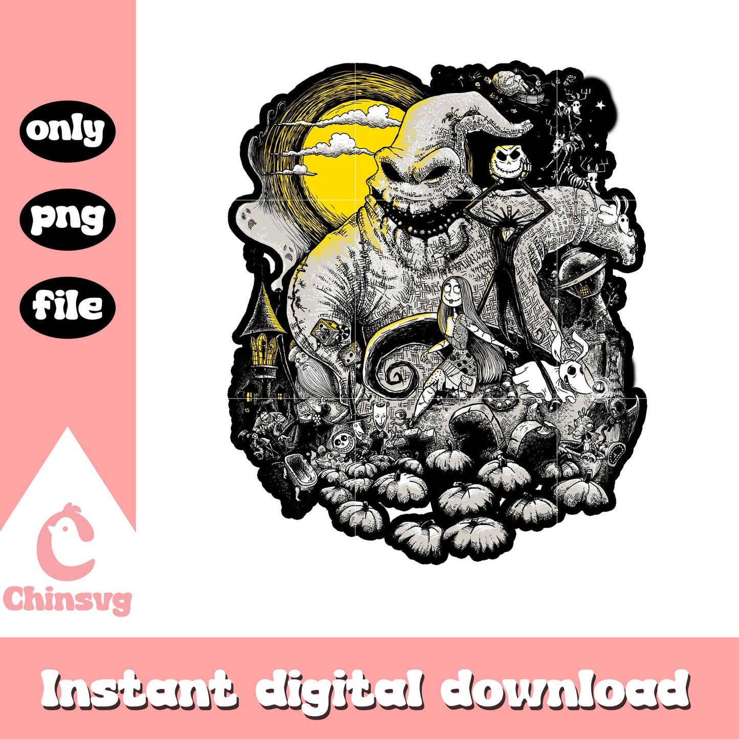 Nightmare oogie boogie gothic png, oogie boogie cartoon png