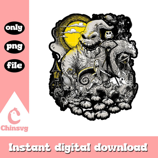 Nightmare oogie boogie gothic png, oogie boogie cartoon png