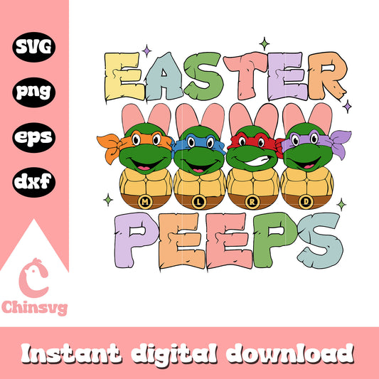 Ninja Turtles easter peeps svg, Ninja Turtles svg, easter day svg