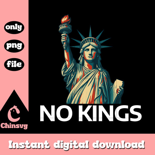 No king liberty anti trump design png, statue of liberty png
