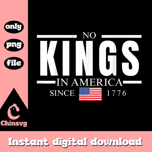 No kings 4th of july logo png, 4th of july a holiday​ png