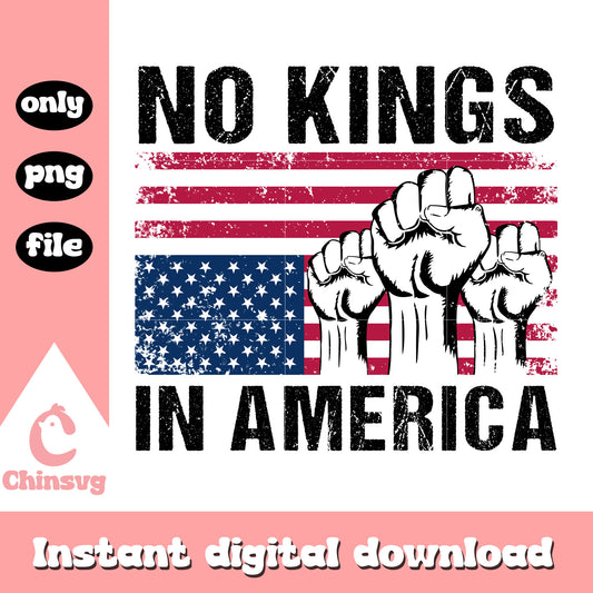 No kings in america flag design png, america flag​ png