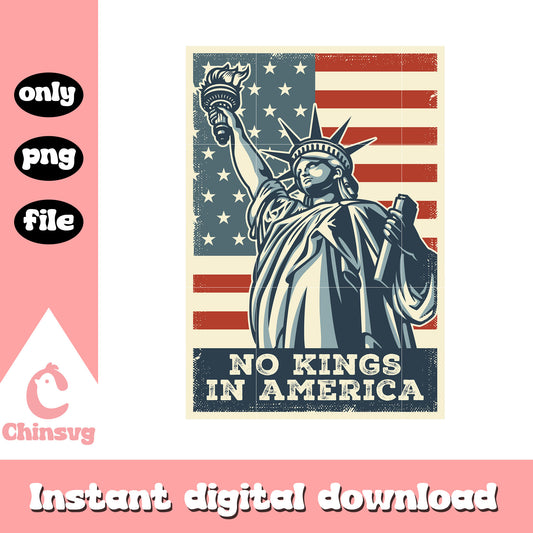 No kings in america liberty america flag png, 4th of july day png