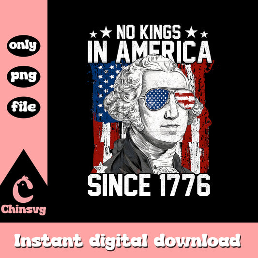 No kings in america since 1776 quote png, george washington png