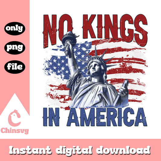 No kings in america statue of liberty flag png, us flag png