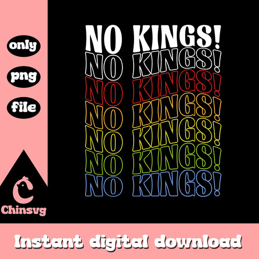 No kings logo design png, no kings day protest​ png