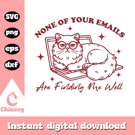 None of your emails red cat svg, quotes trending​ svg, trending svg
