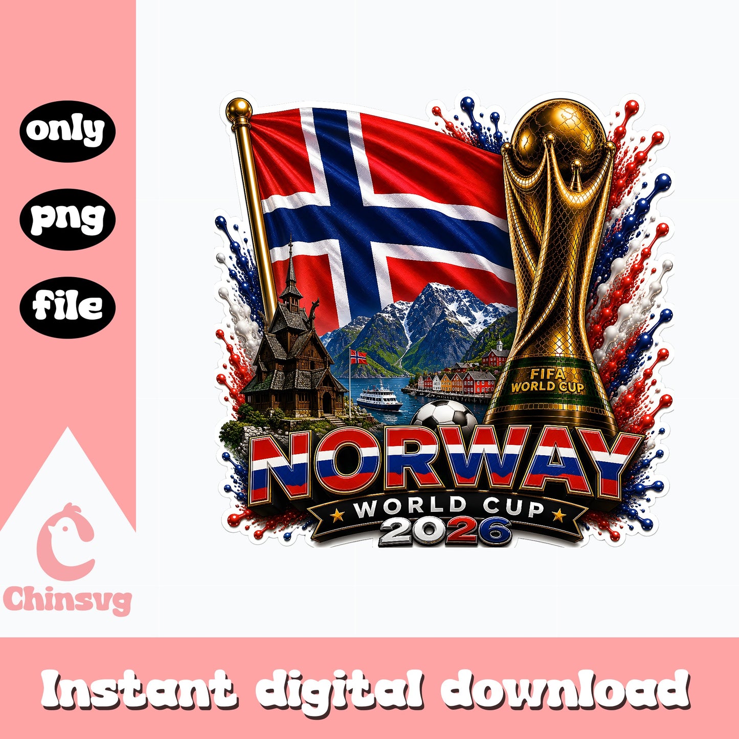 Norway World Cup 2026 PNG, FIFA Soccer Norway Flag PNG, Football PNG