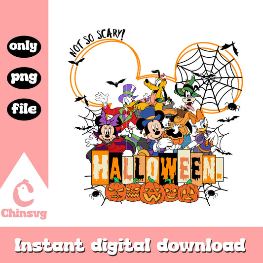 Not so scary halloween mickey ear png, halloween art png