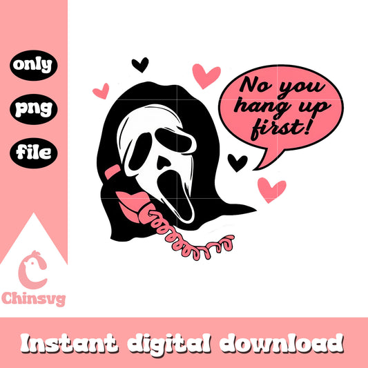 No you hang up first ghostface design png, ghostface character png