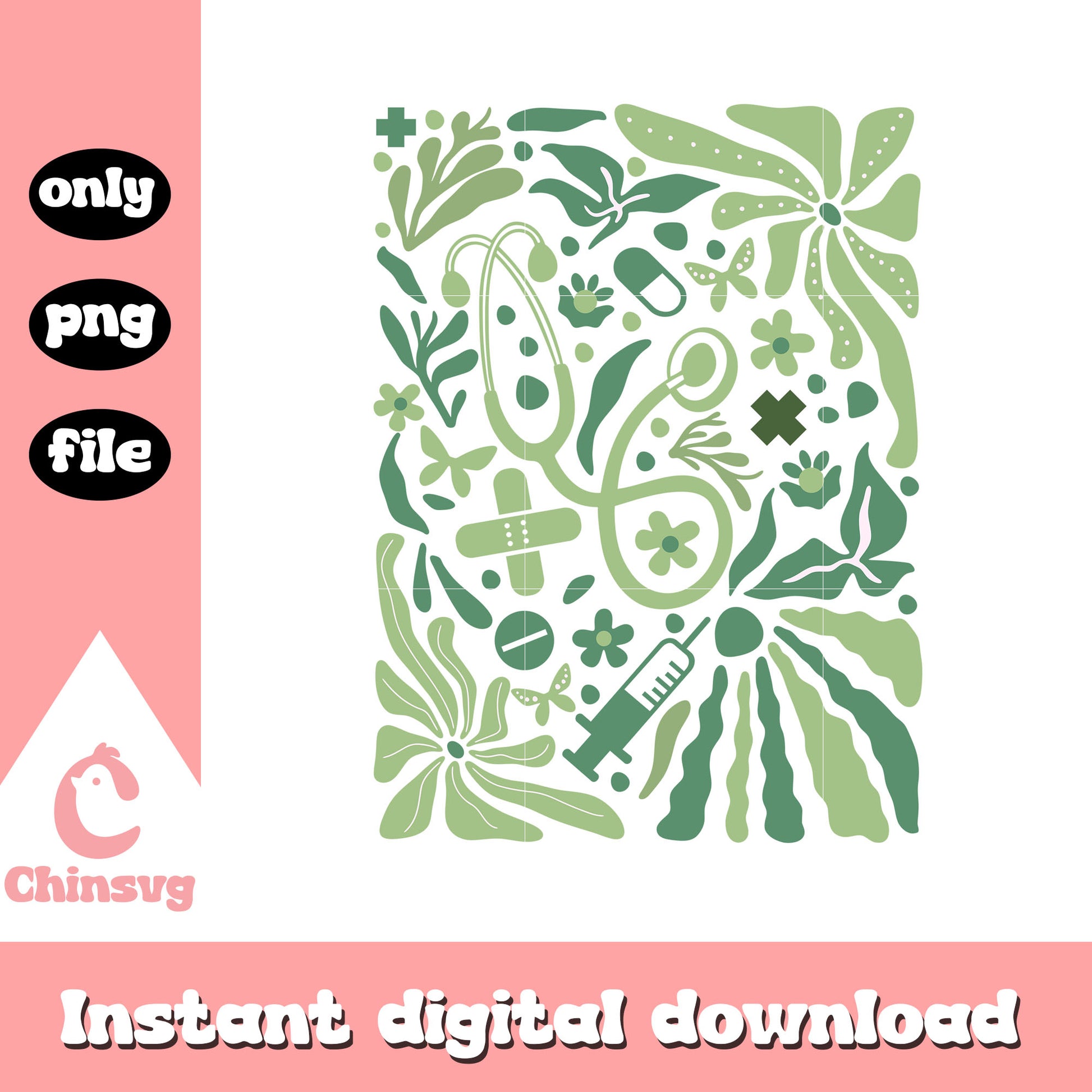 Nurse sticker st patrick’s png, st patrick day decoration​​ png