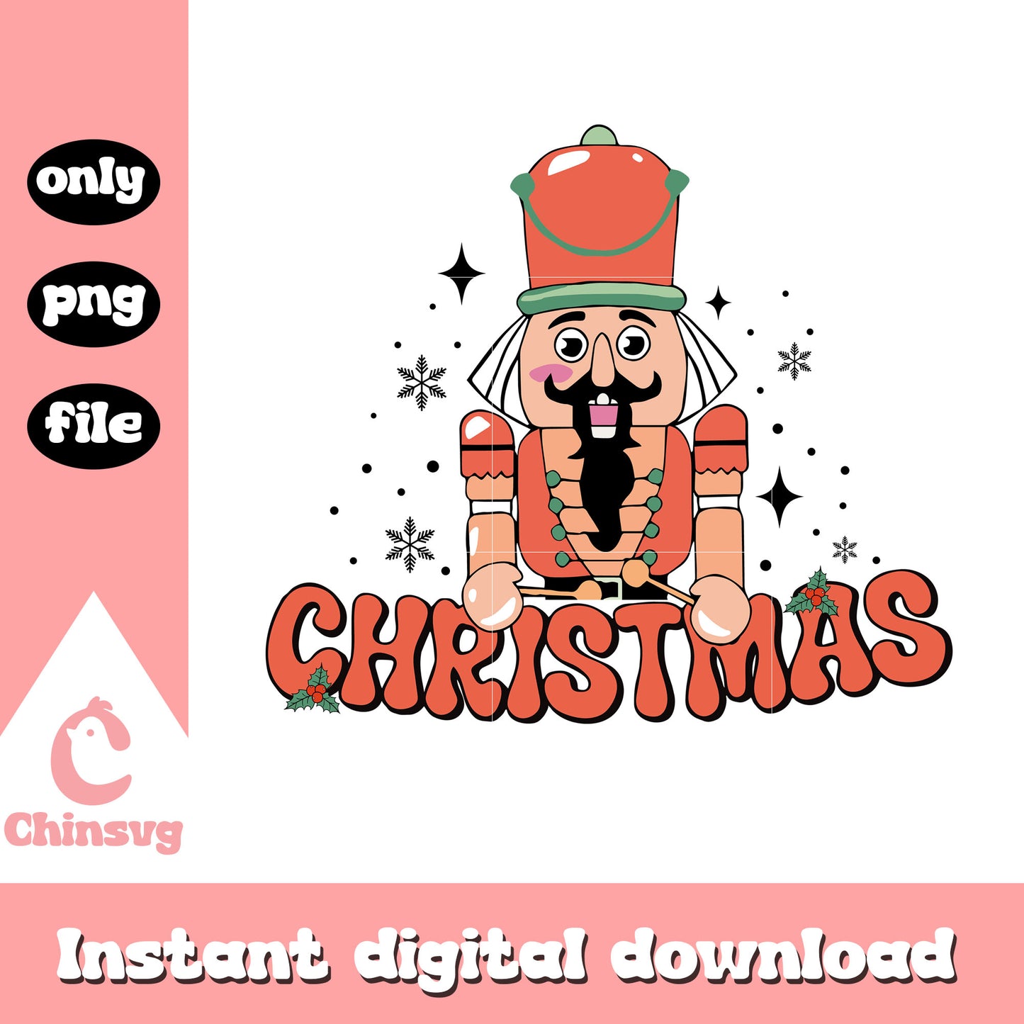 Nutcracker christmas design png, the nutcracker png