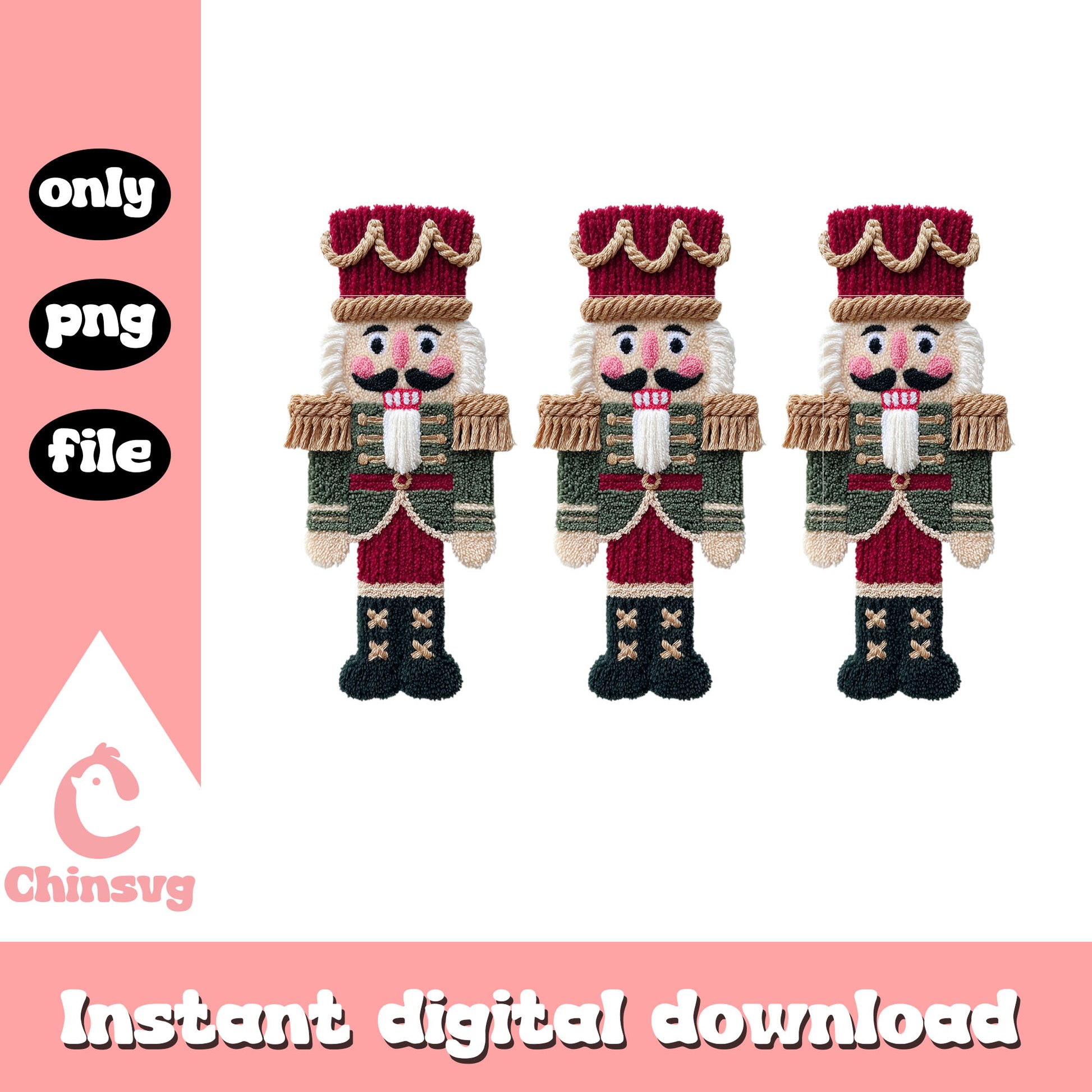 Nutcrackers christmas patchwork png, the nutcracker png