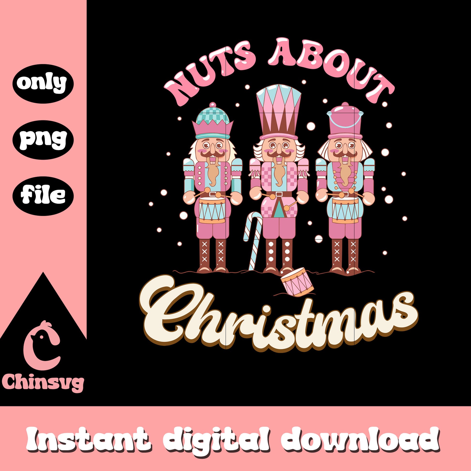 Nuts about christmas holiday design png, christmas ideas png